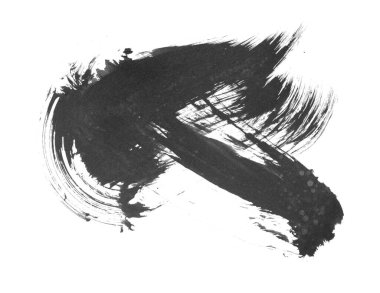 siyah mürekkep fırçası vuruşu. resimleme.