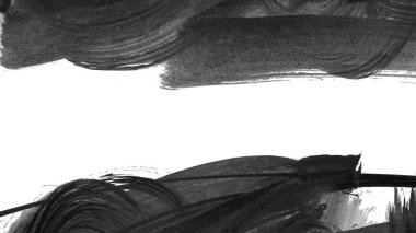 Siyah fırça darbeleri dokusu. Grunge soyut elle boyanmış elementler.