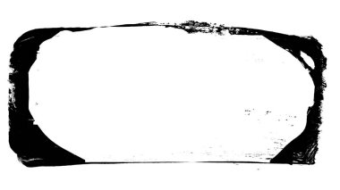 Siyah fırça darbesi ve doku. Grunge vektör soyut el boyalı element. Altı çizili ve sınır tasarımı.