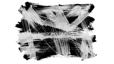 Siyah fırça darbesi ve doku. Grunge vektör soyut el boyalı element. Altı çizili ve sınır tasarımı.