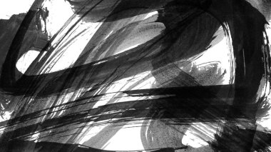 Siyah fırça darbesi dokusu. Grunge soyut elle boyanmış element. 