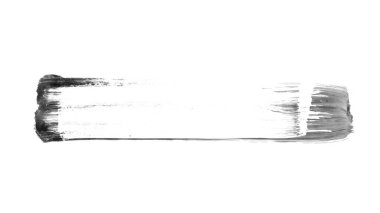 Siyah fırça darbesi ve doku. Grunge vektör soyut el boyalı element. Altı çizili ve sınır tasarımı.