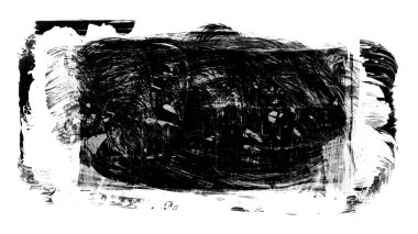 Siyah fırça darbesi ve doku. Grunge vektör soyut el boyalı element. Altı çizili ve sınır tasarımı.