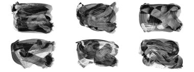 Siyah fırça darbesi ve doku. Grunge vektör soyut el boyalı element. Altı çizili ve sınır tasarımı.