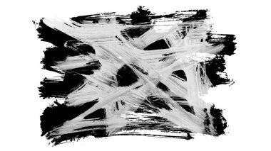 Siyah fırça darbesi ve doku. Grunge vektör soyut el boyalı element. Altı çizili ve sınır tasarımı.