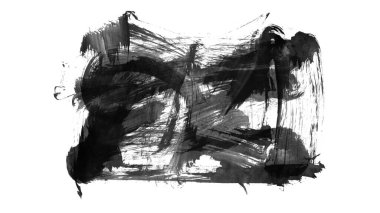 Siyah fırça darbesi ve doku. Grunge vektör soyut el boyalı element. Altı çizili ve sınır tasarımı.