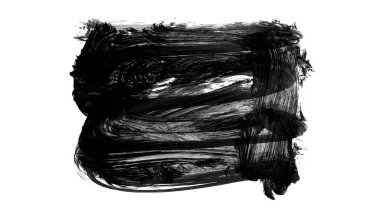 Siyah fırça darbesi ve doku. Grunge vektör soyut el boyalı element. Altı çizili ve sınır tasarımı.