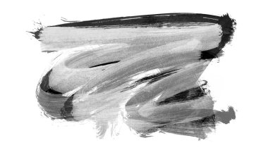 Siyah fırça darbesi dokusu. Grunge soyut elle boyanmış element. 