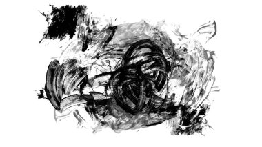 Siyah fırça darbesi ve doku. Grunge vektör soyut el boyalı element. Altı çizili ve sınır tasarımı.