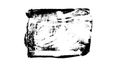Siyah fırça darbesi ve doku. Grunge vektör soyut el boyalı element. Altı çizili ve sınır tasarımı.
