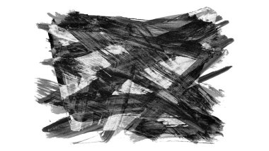 Siyah fırça darbesi ve doku. Grunge vektör soyut el boyalı element. Altı çizili ve sınır tasarımı.