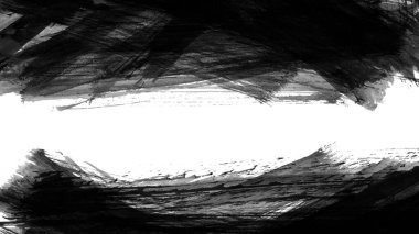 Siyah fırça darbesi ve doku. Grunge vektör soyut el boyalı element. Altı çizili ve sınır tasarımı.