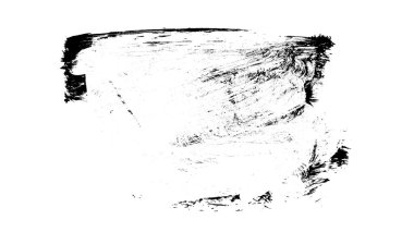 Siyah fırça darbesi ve doku. Grunge vektör soyut el boyalı element. Altı çizili ve sınır tasarımı.