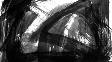 Siyah fırça darbesi ve doku. Grunge soyut elle boyanmış elementler. Altı çizili ve sınır tasarımı.