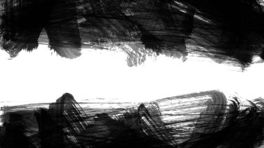 Siyah fırça darbesi ve doku. Grunge vektör soyut el boyalı element. Altı çizili ve sınır tasarımı.