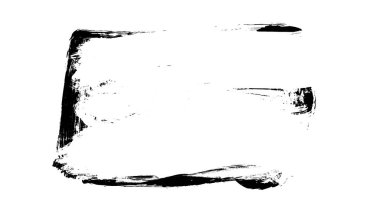 Siyah fırça darbesi ve doku. Grunge vektör soyut el boyalı element. Altı çizili ve sınır tasarımı.