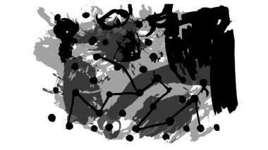 Siyah fırça darbesi ve doku. Grunge vektör soyut el boyalı element. Altı çizili ve sınır tasarımı.