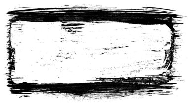 Siyah fırça darbesi ve doku. Grunge vektör soyut el boyalı element. Altı çizili ve sınır tasarımı.