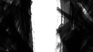 Siyah fırça darbesi ve doku. Grunge vektör soyut el boyalı element. Altı çizili ve sınır tasarımı.