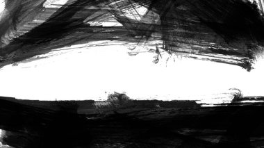 Siyah fırça darbesi ve doku. Grunge vektör soyut el boyalı element. Altı çizili ve sınır tasarımı.