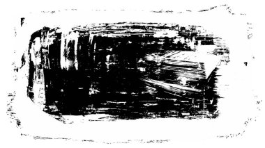 Siyah fırça darbesi ve doku. Grunge vektör soyut el boyalı element. Altı çizili ve sınır tasarımı.