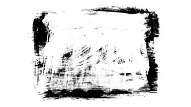 Siyah fırça darbesi ve doku. Grunge vektör soyut el boyalı element. Altı çizili ve sınır tasarımı.
