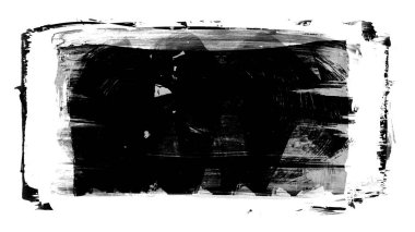 Siyah fırça darbesi ve doku. Grunge vektör soyut el boyalı element. Altı çizili ve sınır tasarımı.