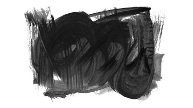 siyah mürekkep fırçası vuruşu. resimleme.  