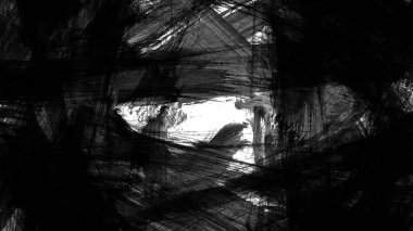 Siyah fırça darbesi ve doku. Grunge vektör soyut el boyalı element. Altı çizili ve sınır tasarımı.