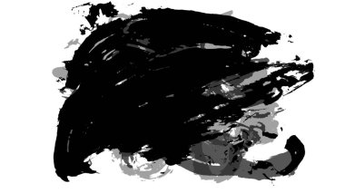 Siyah fırça darbesi ve doku. Grunge vektör soyut el boyalı element. Altı çizili ve sınır tasarımı.