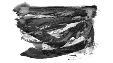 Siyah fırça darbesi dokusu. Grunge soyut elle boyanmış element. 