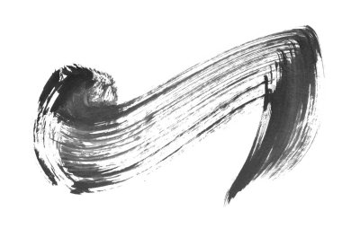 siyah mürekkep fırçası vuruşu. resimleme.