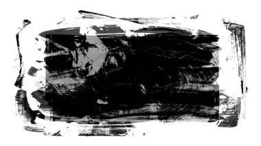 Siyah fırça darbesi ve doku. Grunge vektör soyut el boyalı element. Altı çizili ve sınır tasarımı.