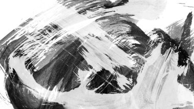 Siyah fırça darbesi dokusu. Grunge soyut elle boyanmış element. 