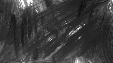 Siyah fırça darbesi ve doku. Grunge soyut elle boyanmış elementler. Altı çizili ve sınır tasarımı.