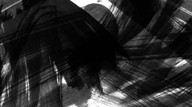 Siyah fırça darbesi dokusu. Grunge soyut elle boyanmış elementler. 