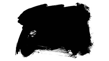 siyah mürekkep fırçası vuruşu. resimleme. 