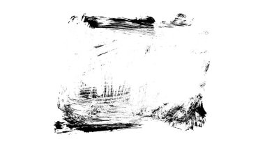 Siyah fırça darbesi ve doku. Grunge vektör soyut el boyalı element. Altı çizili ve sınır tasarımı.