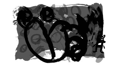 Siyah fırça darbesi ve doku. Grunge vektör soyut el boyalı element. Altı çizili ve sınır tasarımı.