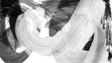 Siyah fırça darbesi dokusu. Grunge soyut elle boyanmış element. 