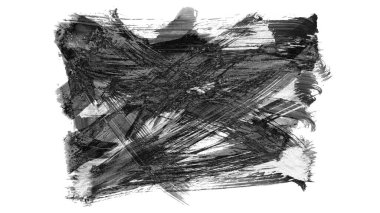 Siyah fırça darbesi ve doku. Grunge vektör soyut el boyalı element. Altı çizili ve sınır tasarımı.