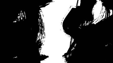 Siyah fırça darbeleri dokusu. Grunge soyut elle boyanmış elementler.