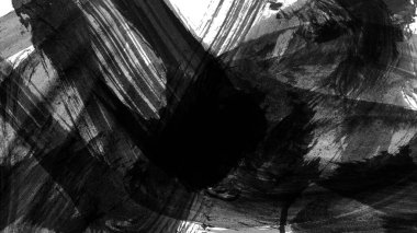 Siyah fırça darbesi dokusu. Grunge soyut elle boyanmış elementler. 