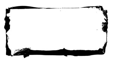 Siyah fırça darbesi ve doku. Grunge vektör soyut el boyalı element. Altı çizili ve sınır tasarımı.