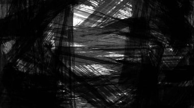 Siyah fırça darbesi ve doku. Grunge vektör soyut el boyalı element. Altı çizili ve sınır tasarımı.