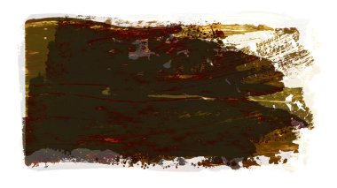 Siyah ve renkli boya karışımı, fırça darbesi ve doku. Grunge soyut elle boyanmış elementler. 