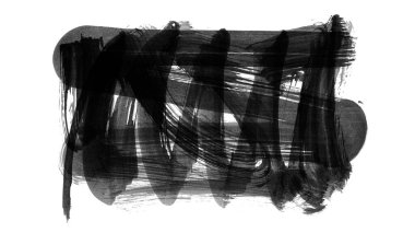 siyah mürekkep fırçası vuruşu. resimleme. 