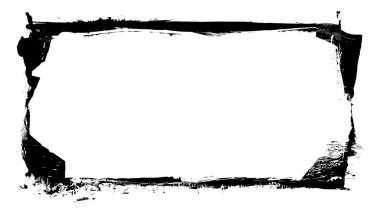 Siyah fırça darbesi ve doku. Grunge vektör soyut el boyalı element. Altı çizili ve sınır tasarımı.