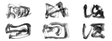 Siyah fırça darbesi ve doku. Grunge vektör soyut el boyalı element. Altı çizili ve sınır tasarımı.