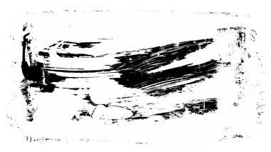 Siyah fırça darbesi ve doku. Grunge vektör soyut el boyalı element. Altı çizili ve sınır tasarımı.